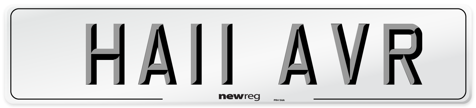 HA11 AVR Number Plate from New Reg
